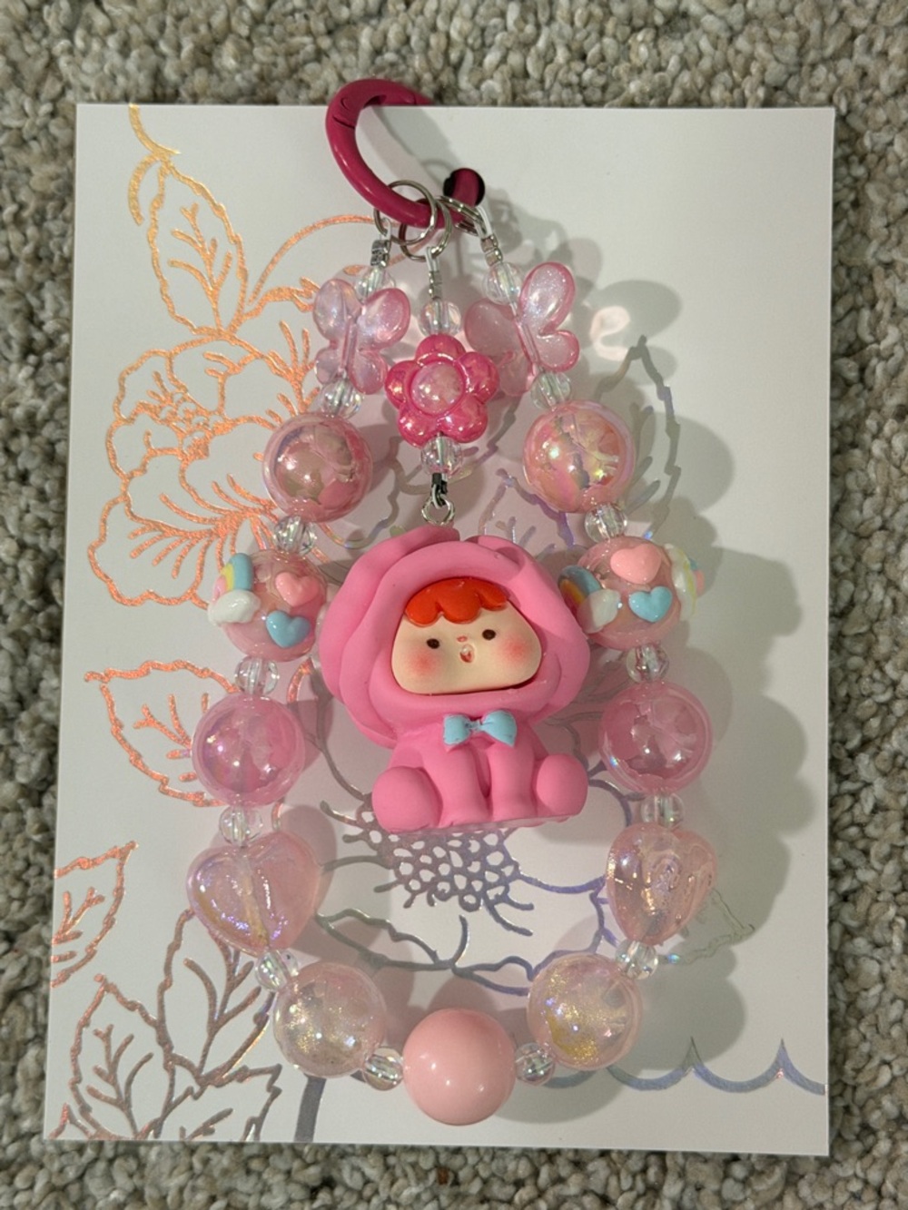 Handmade Pink Phone/Purse Charm